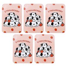 파라다이소 귀여운 강아지 양철 미니 틴케이스, 스트로베리, 5개