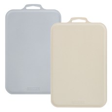 SCELLER Petit 韓國製造 抗菌不易留刀痕砧板, 1套, 灰色, 奶油象牙白