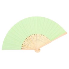 All High 素色紙質合竹扇 折疊扇, 淺綠色, 1個