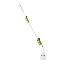 SingLife 9in1強力無線龍捲風充電動清潔彎頭刷 7刷頭海綿 + 掛勾類伸縮洗車浴室廁所磁磚馬桶刷拖把 K129, 1組, 綠色/白色