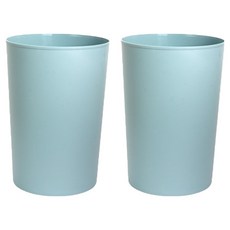 리빙선데이 오픈 원형 휴지통 2p, 블루