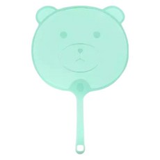 Allhigh 便攜式夏季可愛PP扇, 小熊綠色, 1個