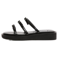 MAC MOC 女款Lina纖細繫帶拖鞋式涼鞋 3cm, 黑色, 225