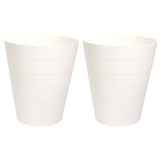 리빙선데이 심플 라인 휴지통 2p, 화이트