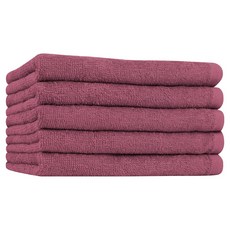 Songwol 松月 Minimum 32 健身房 營業用 美容毛巾 66g 棉紗, 酒紅色, 5個