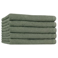 Songwol 松月 Minimum 32 營業用美容毛巾 66g 棉紗, 橄欖綠, 5個