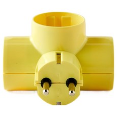 BUTTERSHOP T字型一般3孔多功能插座, 1個, 黃色, 85mm