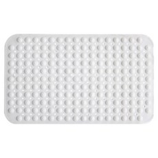 JUSTPICK 욕실 화장실 미끄럼방지 흡착 매트 40 x 80 cm, 화이트, 1개