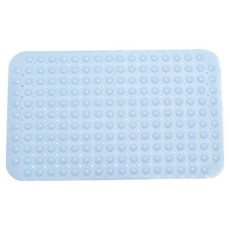 JUST PICK 浴室廁所防滑吸附地墊 40 x 80 cm, 天藍色, 1個