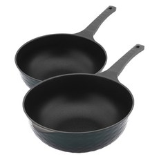 인덕션 IH 더블더블유 궁중팬 세트 2개, 다크블랙, 1세트, 궁중팬 30cm + 32cm