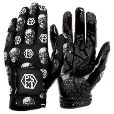 PERSIANCAT 女性骷髏防滑高爾夫球手套 雙手穿戴組 P4FWGL01, 1套, 黑色