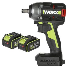 WORX 20V BL 충전 임팩 렌치 + 5Ah 배터리 2p 세트 WU289.2, 1세트
