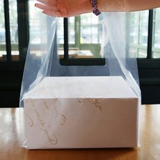 中央包裝 PE塑膠蛋糕盒透明提袋 2號, 50個