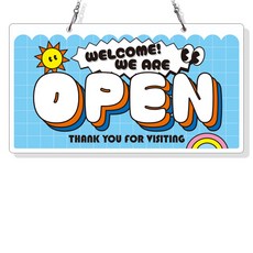 JEJEDECO 復古OPEN/CLOSED雙面懸掛標示牌, 1個, A023 OPEN/CLOSED