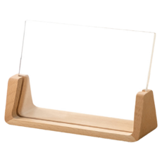 收納部屋 壓克力木製U型相框 橫款 簡約居家擺飾 展現生活品味, 8吋(220 x 158 x 45mm), 原木色, 1個