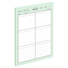 뮤니드 서브젝트 세로 키포인트 노트패드 B5, 그린, 1개, 50매