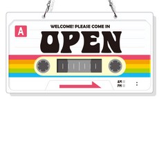 JEJEDECO 復古OPEN/CLOSED雙面懸掛標示牌, 1個, A100 OPEN/CLOSED