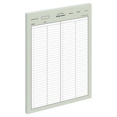 뮤니드 서브젝트 세로 심플단어 노트패드 B5, 카키, 1개, 50매