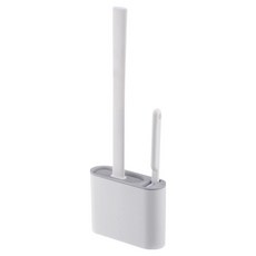 Hometique免鑽孔懸浮矽膠馬桶刷 浴室清潔刷, 灰色, 1個