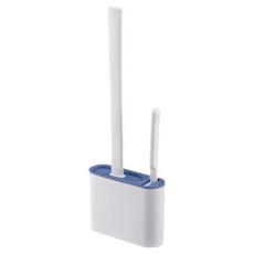 Hometique 免鑽孔懸浮矽膠馬桶刷 廁所清潔刷, 藍色, 1個