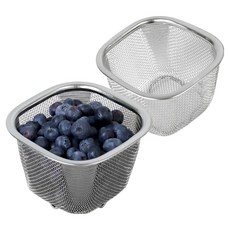 Reborn.J 304不鏽鋼迷你方形瀝水籃, 單一顏色, 2個