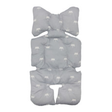 OhBabyLuxury 透氣兩用款推車坐墊, 皇冠 淺灰色, 1個