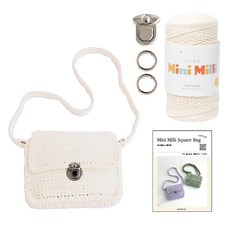yarna 미니밀리 스퀘어백 버클형 DIY 패키지, 703 베이지, 1세트