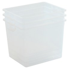 Brida 多用途整理收納生活箱 附手把, 透明, 3個