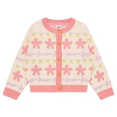 LaughingChild 女童花朵開襟衫