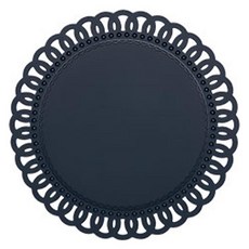 Mallow Space Hommage Fleur 35 矽膠餐墊, 1人份(35 x 35 cm), 海軍藍, 1個