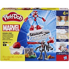 플레이도우 스파이더맨 배틀 클레이 세트, 혼합색상, 1세트