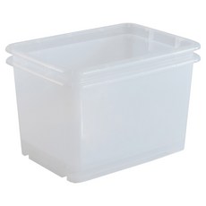 브리다 바퀴 달린 이동식 다용도 정리 수납 리빙박스, 투명, 2개