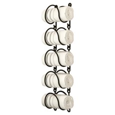 Bomari 免鑽孔紅酒掛架 多用途5層置物架, 黑色, 1個