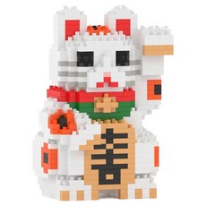 JEKCA 迷你招財貓積木 M 大型, 1個, 混合色