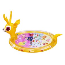 lalabi 嬰幼兒玩樂感官觸覺遊戲水墊, 1個, 黃色小鹿