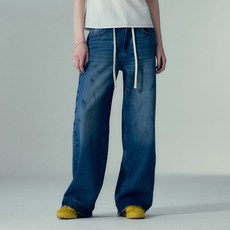 JCJD 女款抽繩寬版牛仔褲 JZDP32JC