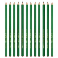 문화연필 색연필, 녹색, 12개, 1색