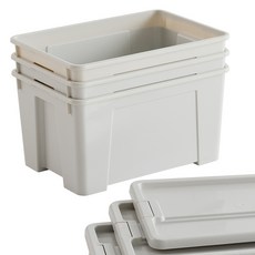 Brida 可堆疊多用途整理收納箱 30L, 冷灰色, 3個