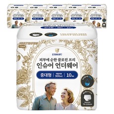 Insure 內褲型日常成人紙尿褲 900ml, 6個, 10枚入, 中大型