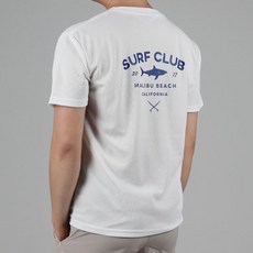 韓國 HIPPO 男女通用 涼感 透氣 衝浪俱樂部 涼爽 短袖 T恤 鯊魚, 白色