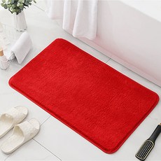 앞날창창 욕실 미끄럼방지 발매트, 레드, 1개