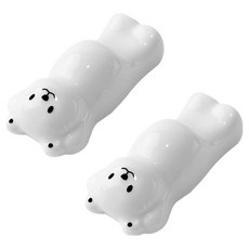 Modernat 北極熊陶瓷筷匙架, 2個, 萬歲熊