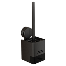 上手家居 太空鋁吸盤馬桶刷架 灰色 12 x 10 x 9.5cm 壁掛式馬桶刷, 1組