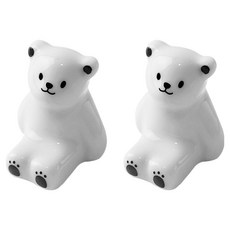 Modernat 北極熊陶瓷筷匙架, 2個, 坐姿熊