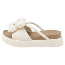 쁘띠제 여성용 큐빅 꽃 스트랩 데이지 통굽 슬리퍼 4.5cm