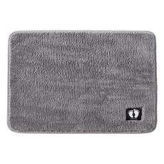 AHOYE 加厚直毛絨吸水地墊, 灰色