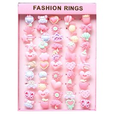 女童粉彩公主戒指50件組