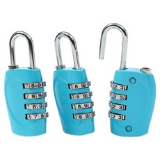 Dometopia Number Lock 4位數密碼鎖 3件組 B款 藍色, 1套