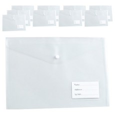STARSTORE 彩色透明標籤文件夾 A4 單一尺寸, 透明, 10個