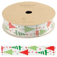 Uniart 聖誕節緞帶 25mm, 1個, 聖誕樹, 13m